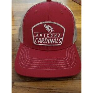 NFL Team Apparel Arizona Cardinals Red Beige Mesh Snapback Hat One Size